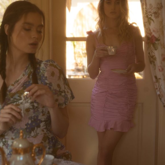 To Name a Rose  AIKO MINI DRESS IN PINK LILAC - Picture 7 of 13